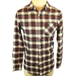 Mens Activa Black Plaid Cotton Flannel LS Casual Shirt  sz S